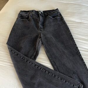 Abercrombie & Fitch black 90’s straight high rise jean size 30